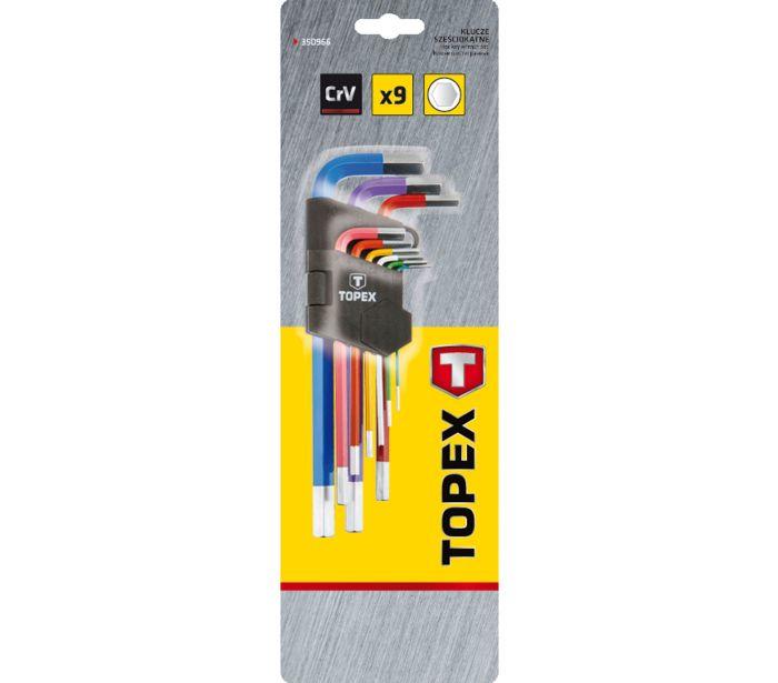 TOPEX Šesťhranné kľúče 9 ks 35D966,2