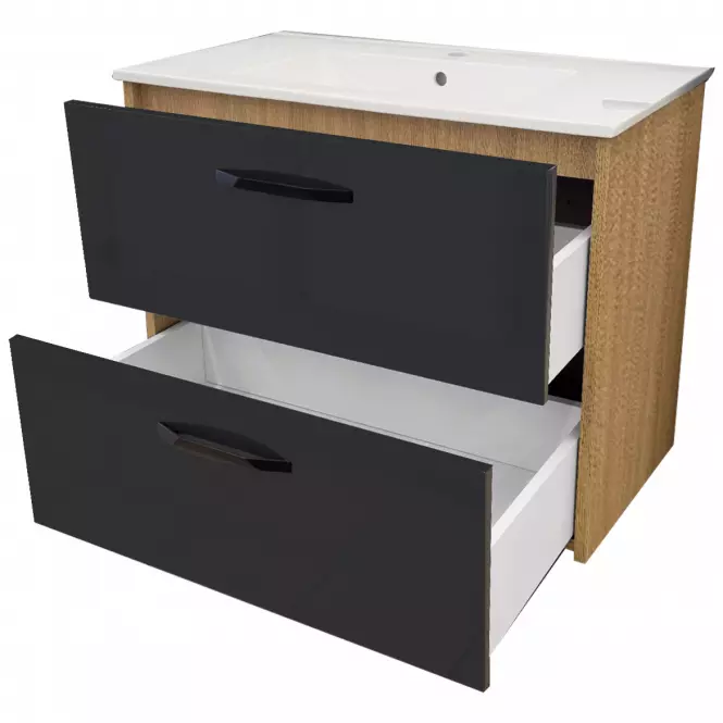 Skrinka Eden D80 dub craft/grafit,2