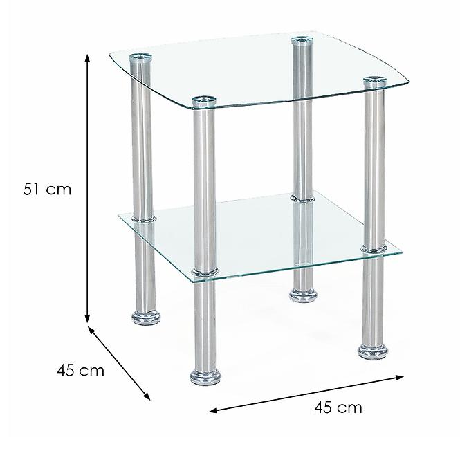 Konferenčný stolík Canaria bezfarebný 45