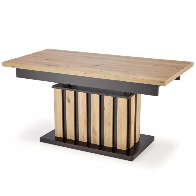 Zdvíhací stolík Baretti lamele artisan/čierna 130/170