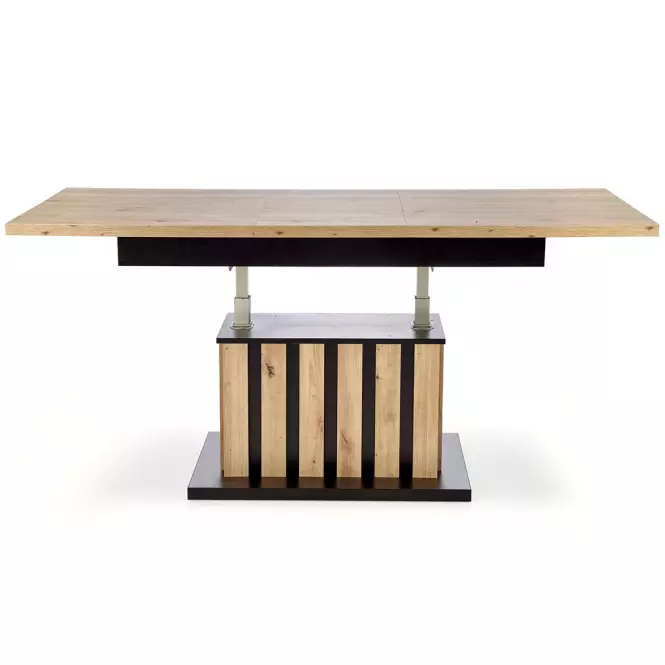 Zdvíhací stolík Baretti lamele artisan/čierna 130/170