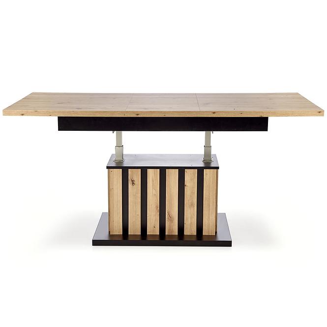 Zdvíhací stolík Baretti lamele artisan/čierna 130/170