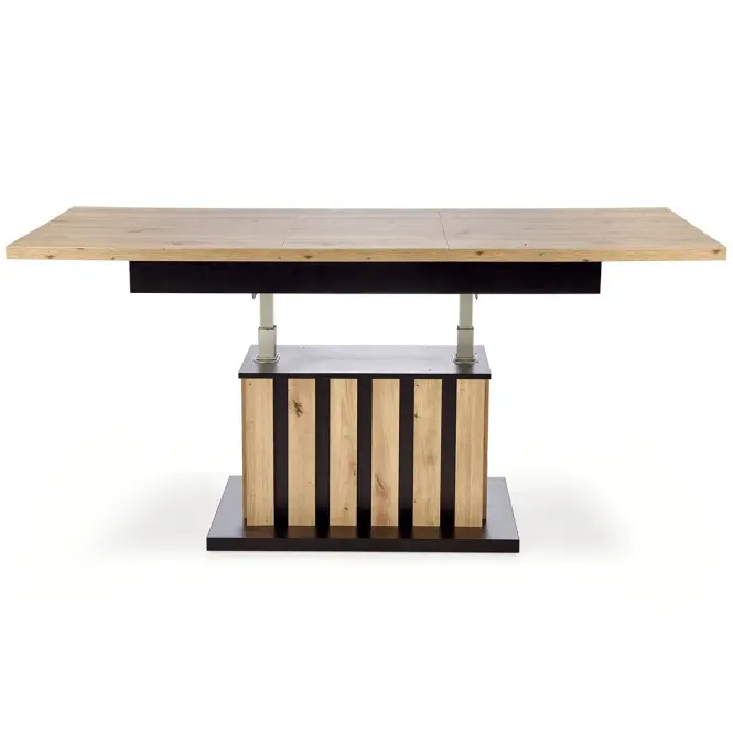 Zdvíhací stolík Baretti lamele artisan/čierna 130/170,3