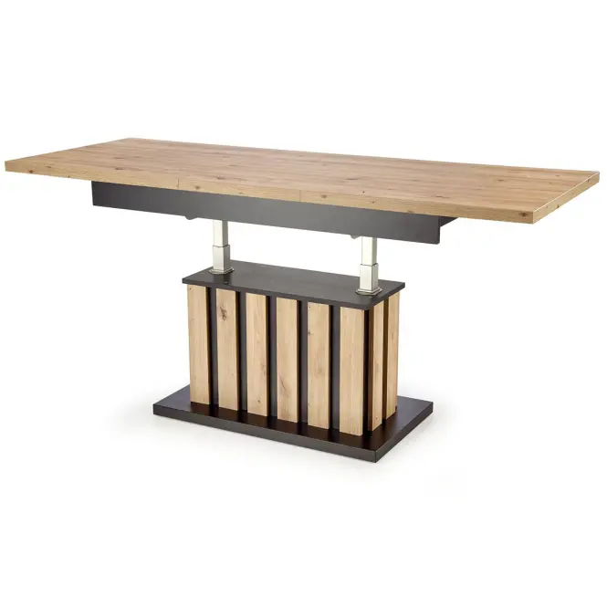 Zdvíhací stolík Baretti lamele artisan/čierna 130/170,4