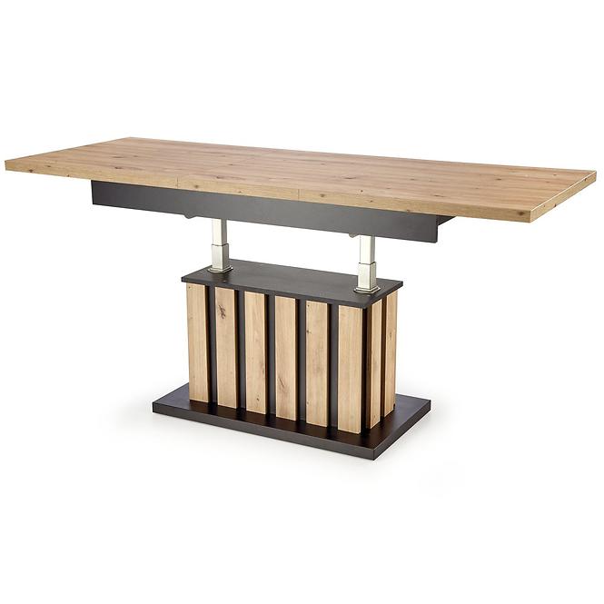 Zdvíhací stolík Baretti lamele artisan/čierna 130/170,4