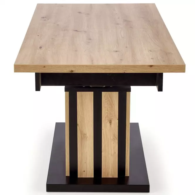 Zdvíhací stolík Baretti lamele artisan/čierna 130/170