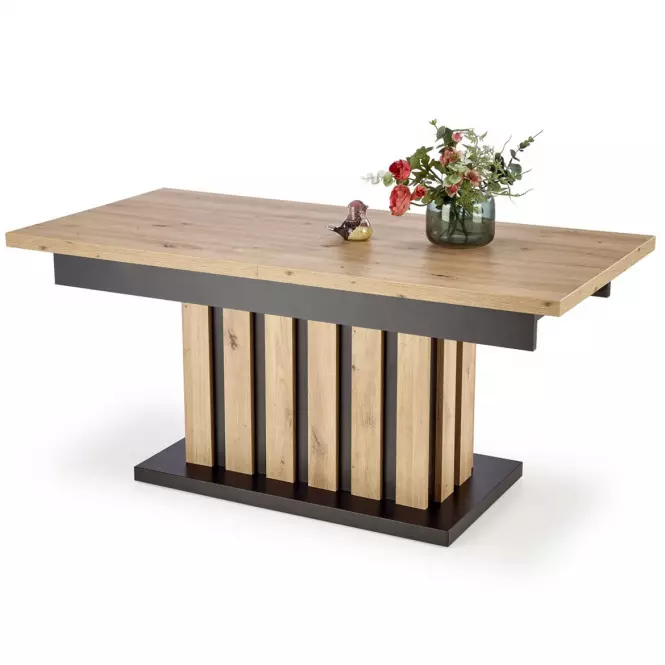 Zdvíhací stolík Baretti lamele artisan/čierna 130/170