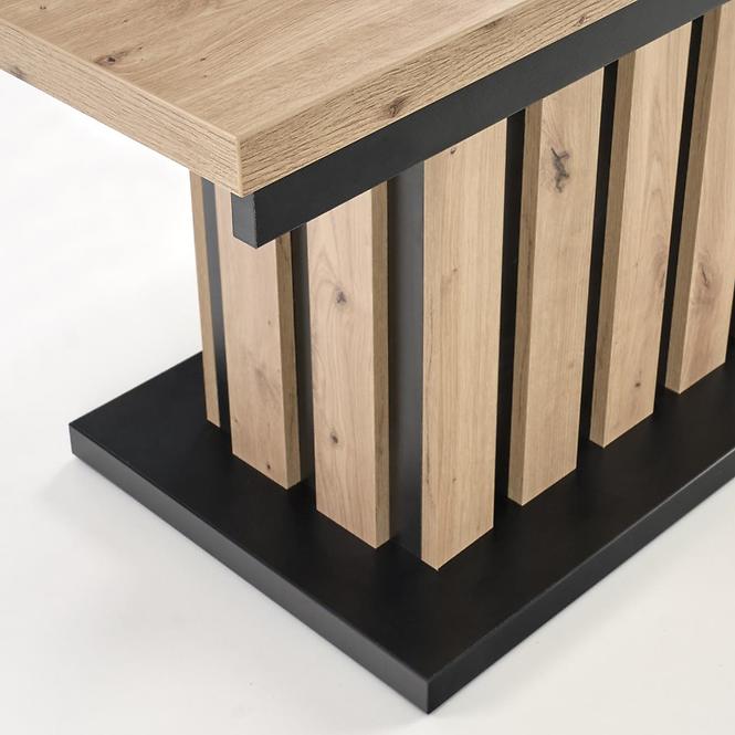 Zdvíhací stolík Baretti lamele artisan/čierna 130/170,8