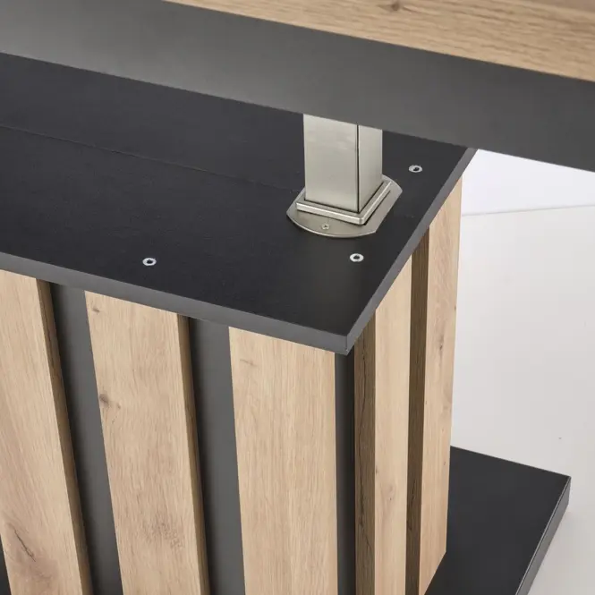 Zdvíhací stolík Baretti lamele artisan/čierna 130/170,9