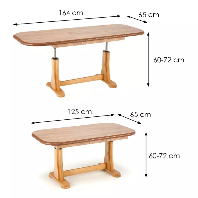 Zdvíhací stolík Tymon 2 dub craft 125/163