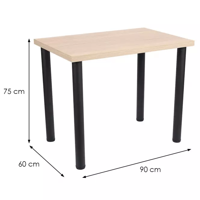 Stôl Ron 90x60 sonoma,4