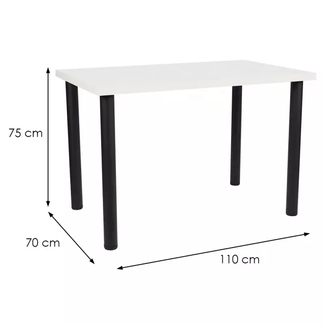 Stôl Ron 110x70 biely,4