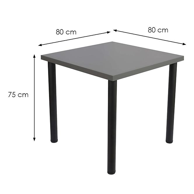 Stôl Ron 80x80 grafit,4