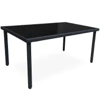 Stôl technoratan Dandy čierny 150 x 90 cm