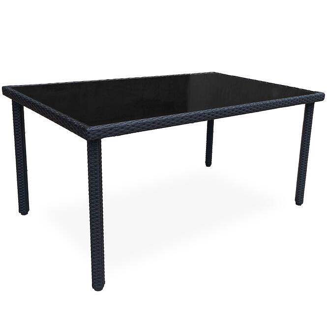 Stôl technoratan Dandy čierny 150 x 90 cm