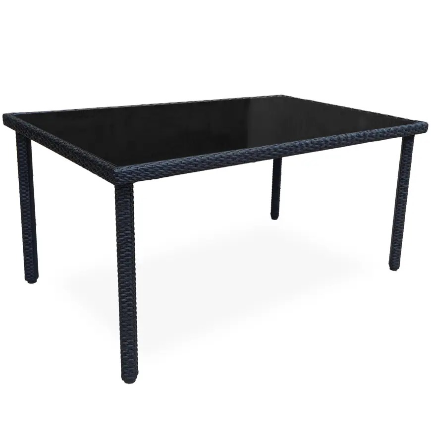 Stôl technoratan Dandy čierny 150 x 90 cm