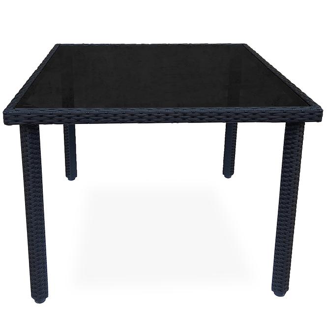 Stôl technorattan Dandy čierny 150x90 cm