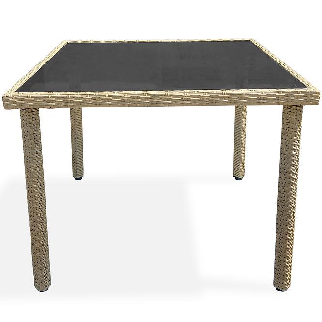 Stôl technorattan Dandy prírodný 90x90 cm