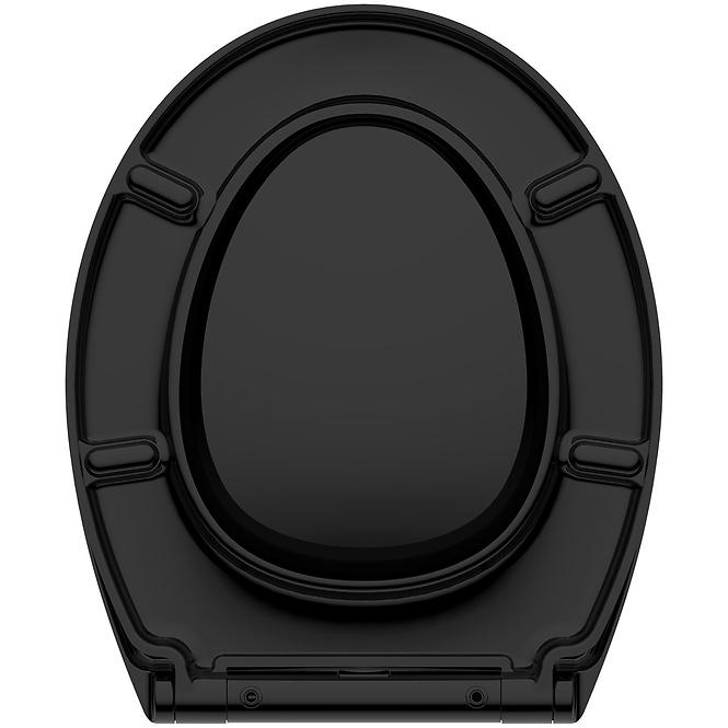 WC doska Amigo čierna voľne padajúca