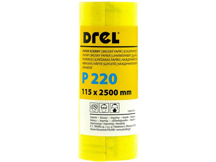 Drel Brúsny Papier na Kotúči 2.5M.115MM. P220 CON-MRY-1122