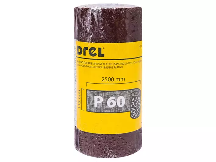 DREL Brúsny papier na kotúči 115mm x 2,5m P60 CON-MRY-1106