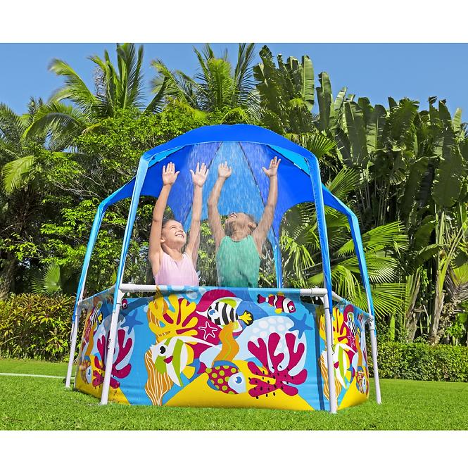Detský bazén rámový so strešnou UV ochranou 1,83 x 0,51 m 5618T,3