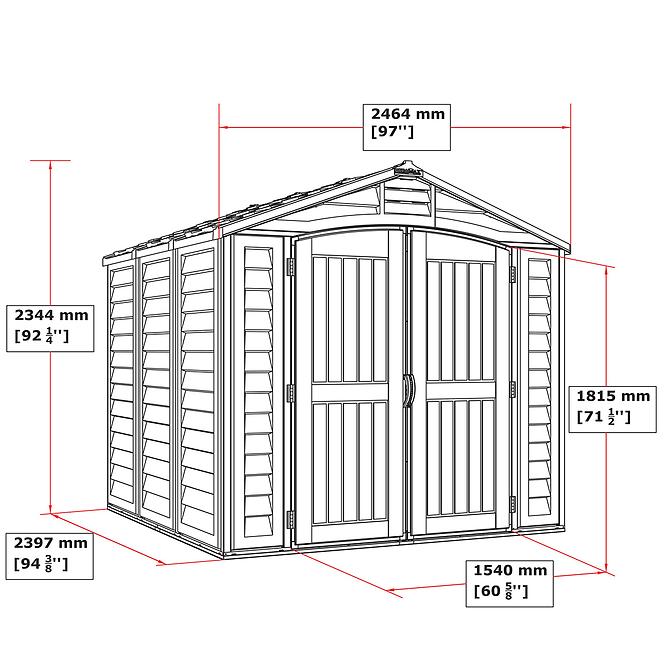Záhradný domček Dura Plus 8x8