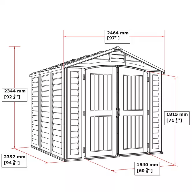 Záhradný domček Dura Plus 8x8,13