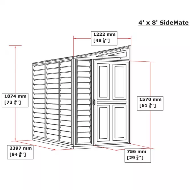 Záhradný domček Side Mate Plus