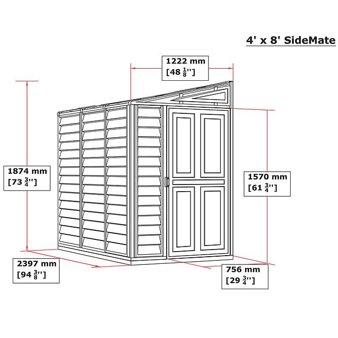 Záhradný domček Side Mate Plus,9