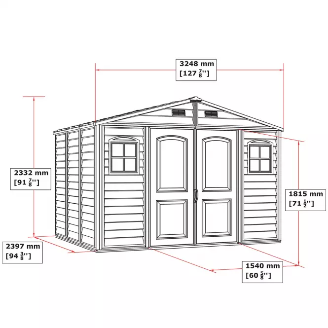 Záhradný domček Wood Side 10x8