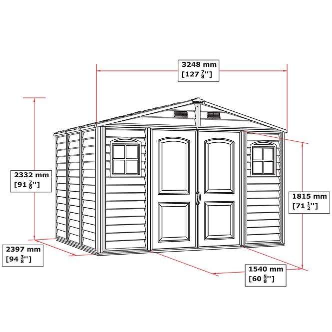 Záhradný domček Wood Side 10x8
