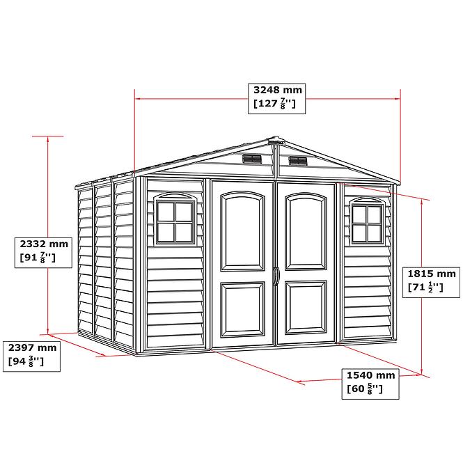 Zahradný domček Wood Side 10x8