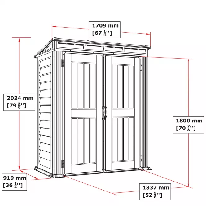 Záhradný domček Yardmate Pent Plus 5x3