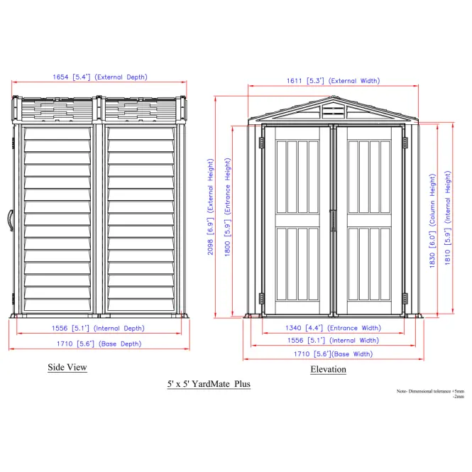 Záhradný domček Yardmate Plus 5x5,9