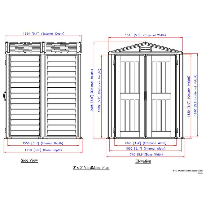 Záhradný domček Yardmate Plus 5x5,9