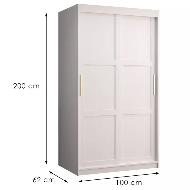 Skriňa Amiro 1 100 biely/biely