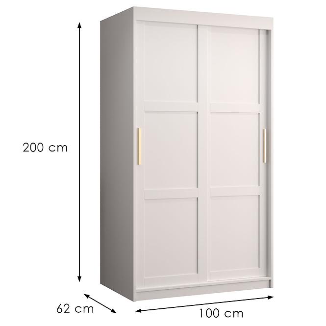 Skriňa Amiro 1 100 biely/biely