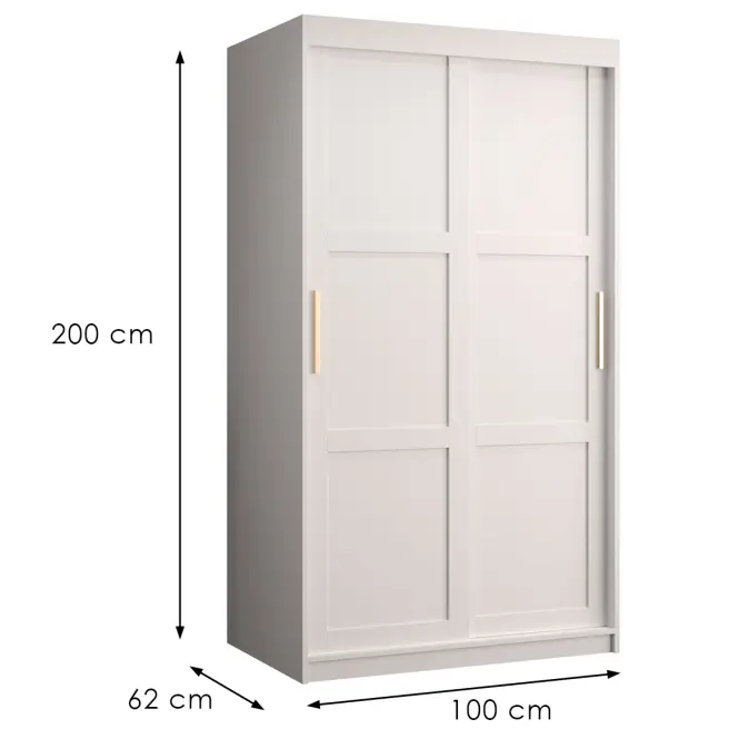 Skriňa Amiro 1 100 biely/biely,6