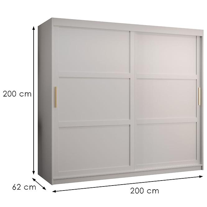 Skriňa Amiro 1 200 biely/biely