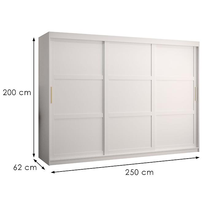 Skriňa Amiro 1 250 biely/biely