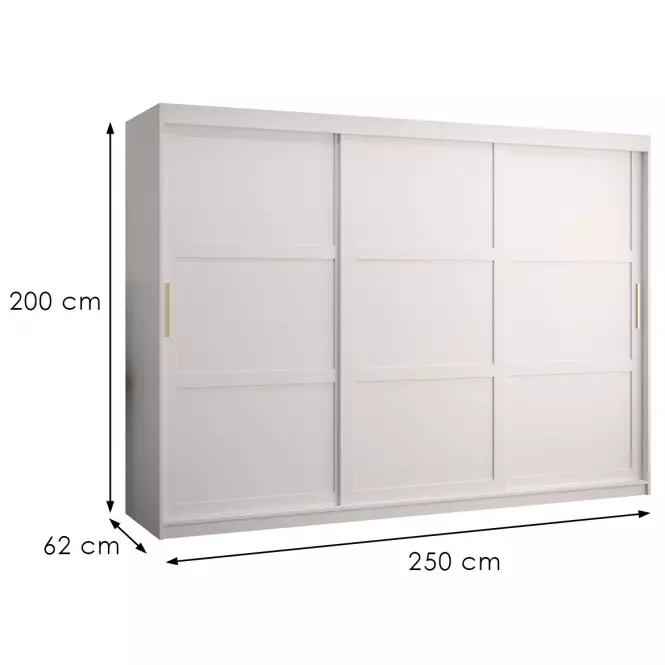 Skriňa Amiro 1 250 biely/biely,3