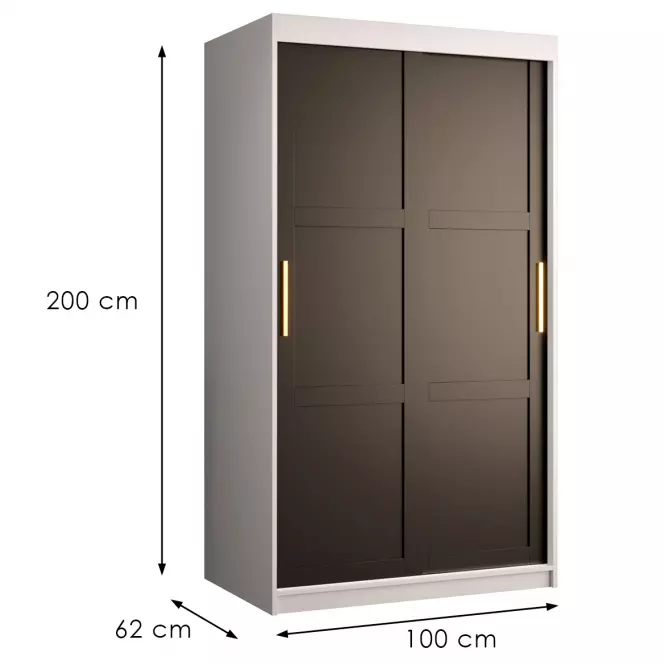 Skriňa Amiro 1 100 biely/čierny