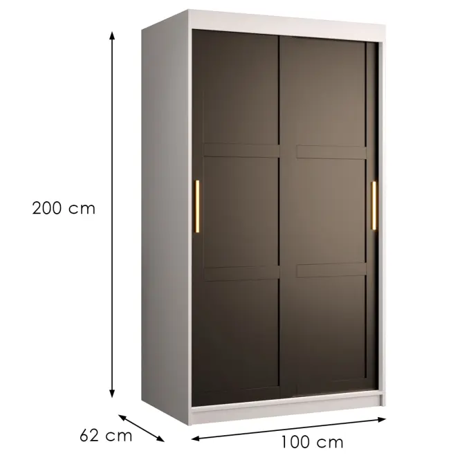 Skriňa Amiro 1 100 biely/čierny,2