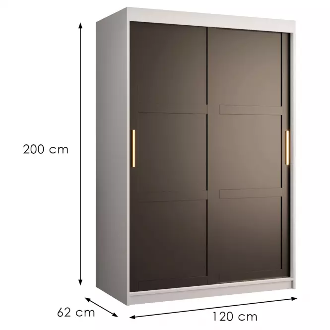 Skriňa Amiro 1 120 biely/čierny