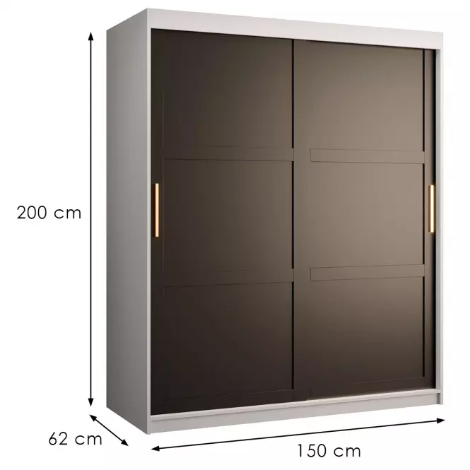 Skriňa Amiro 1 150 biely/čierny