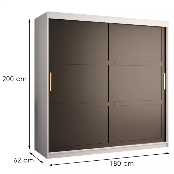 Skriňa Amiro 1 180 biely/čierny