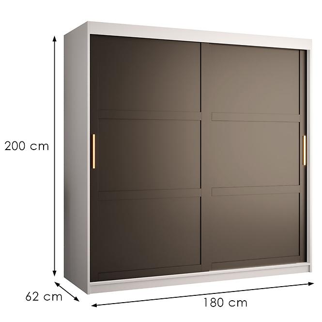 Skriňa Amiro 1 180 biely/čierny