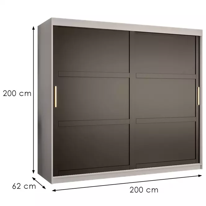Skriňa Amiro 1 200 biely/čierny