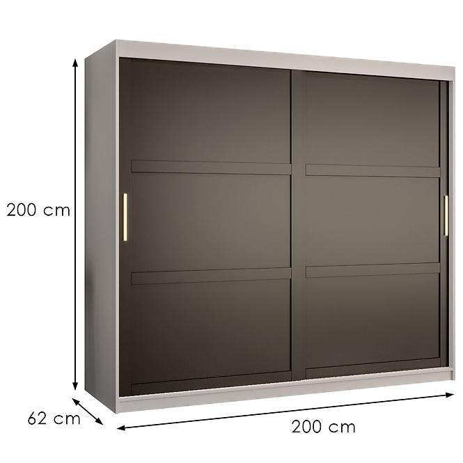Skriňa Amiro 1 200 biely/čierny